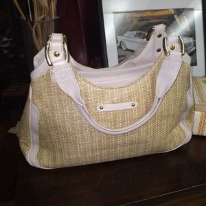 Cole Haan woven grass hand bag